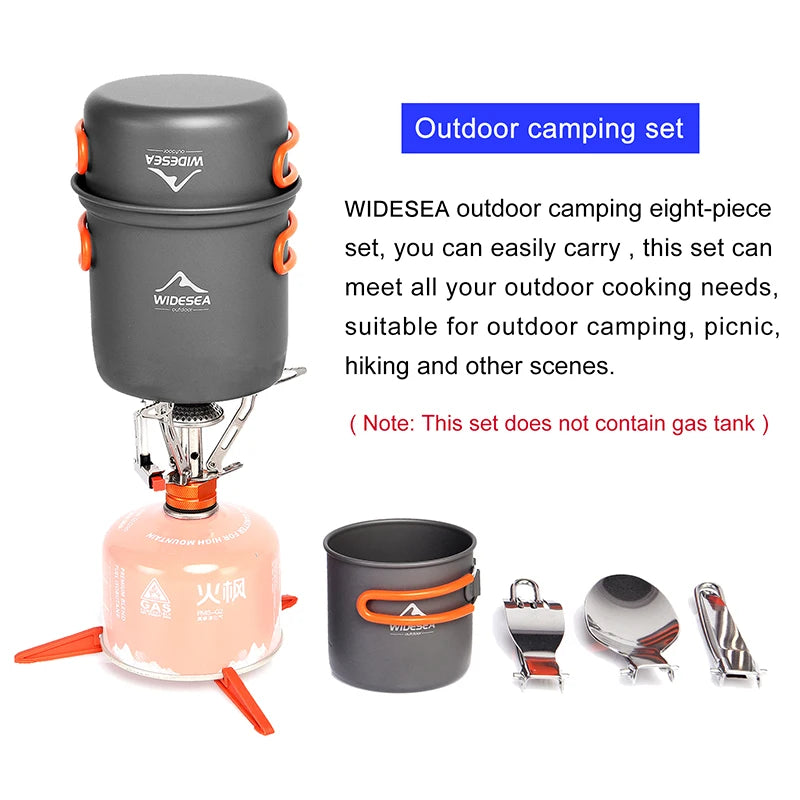 Widesea Camping Cookware Set Portable Outdoor Tableware Kit