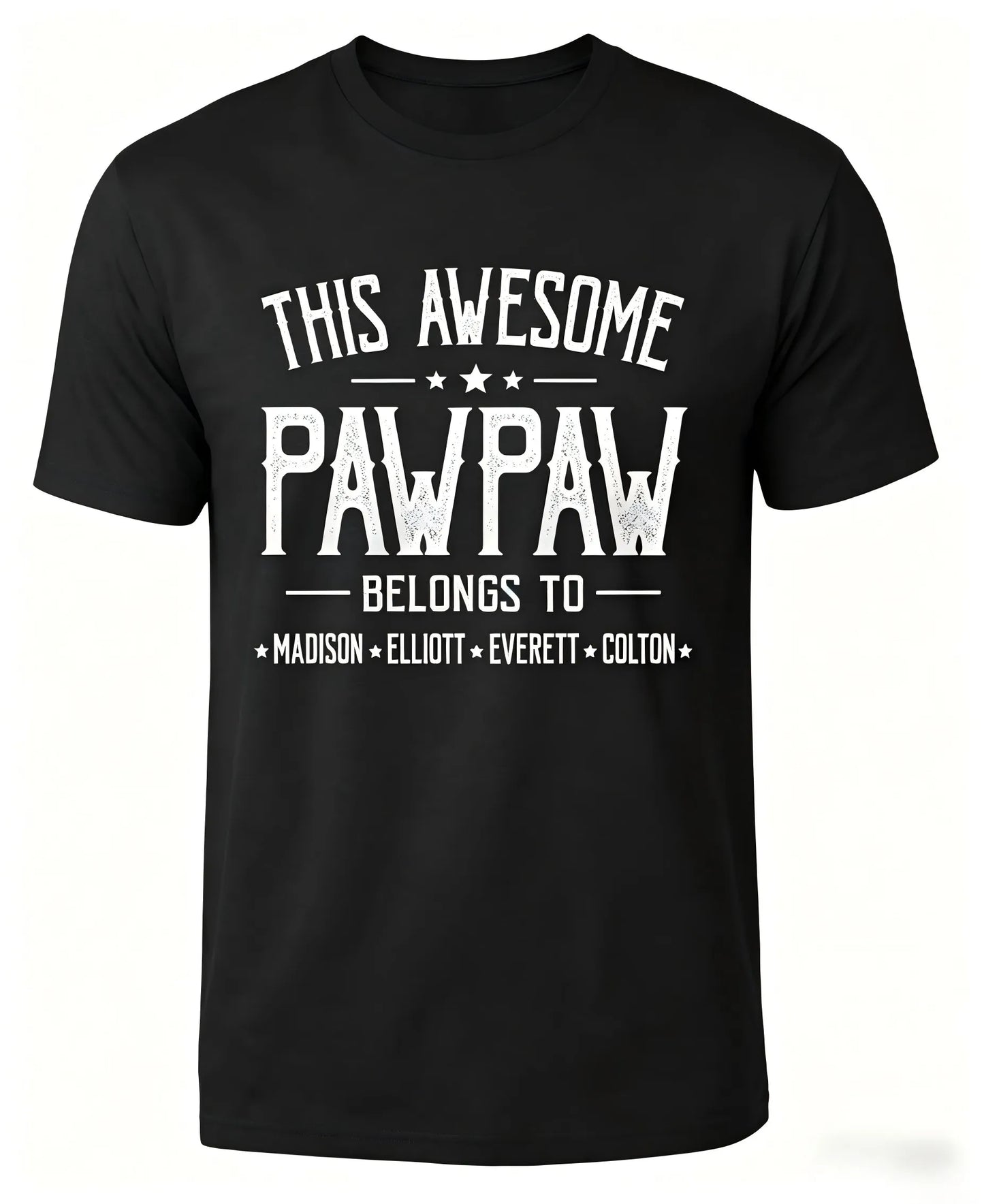 Personalized Grandpa Shirt With Grandkids Names