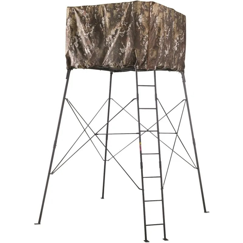 Quad Pod Two-Man Tree Stand With Ladder And Seats Platform