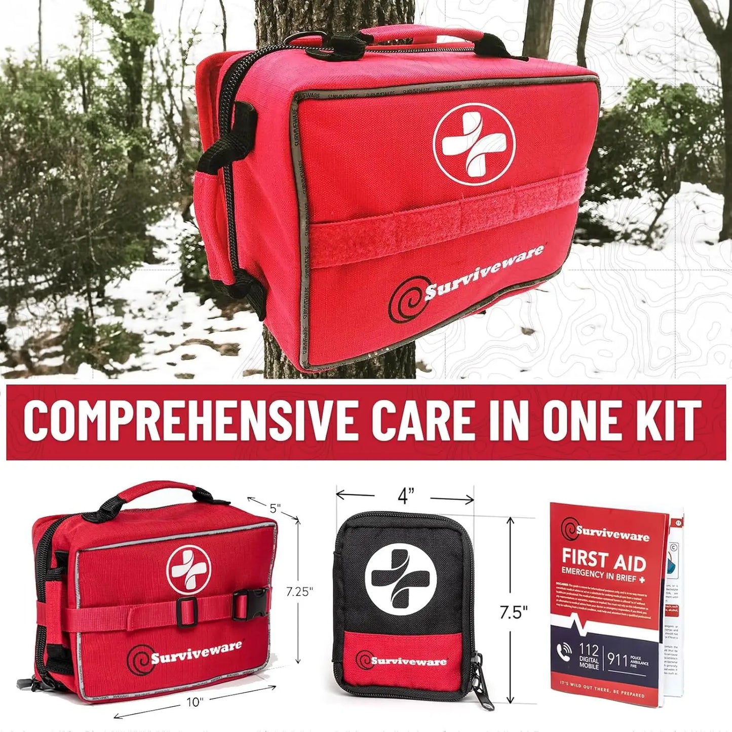 Premium 238-Piece Survival First Aid Kit For Travel And Outdoors