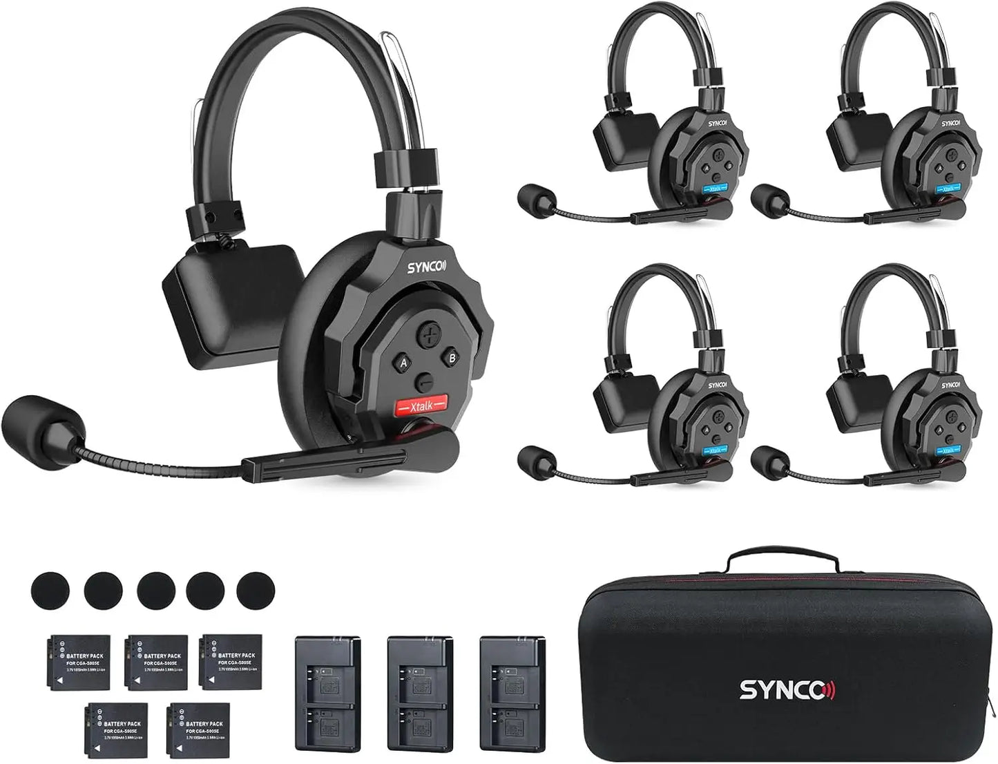 SYNCO XTALK Wireless Intercom Headset System for Two
