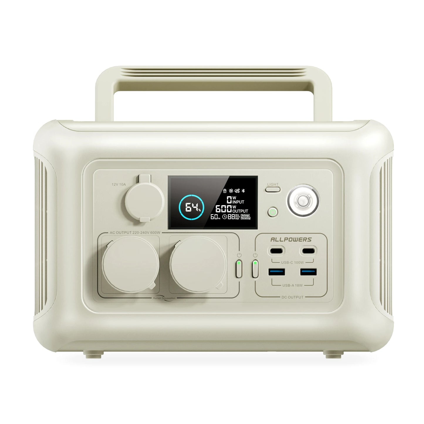 ALLPOWERS R600 Portable Power Station Pure Sine Wave 299Wh With Solar Panel
