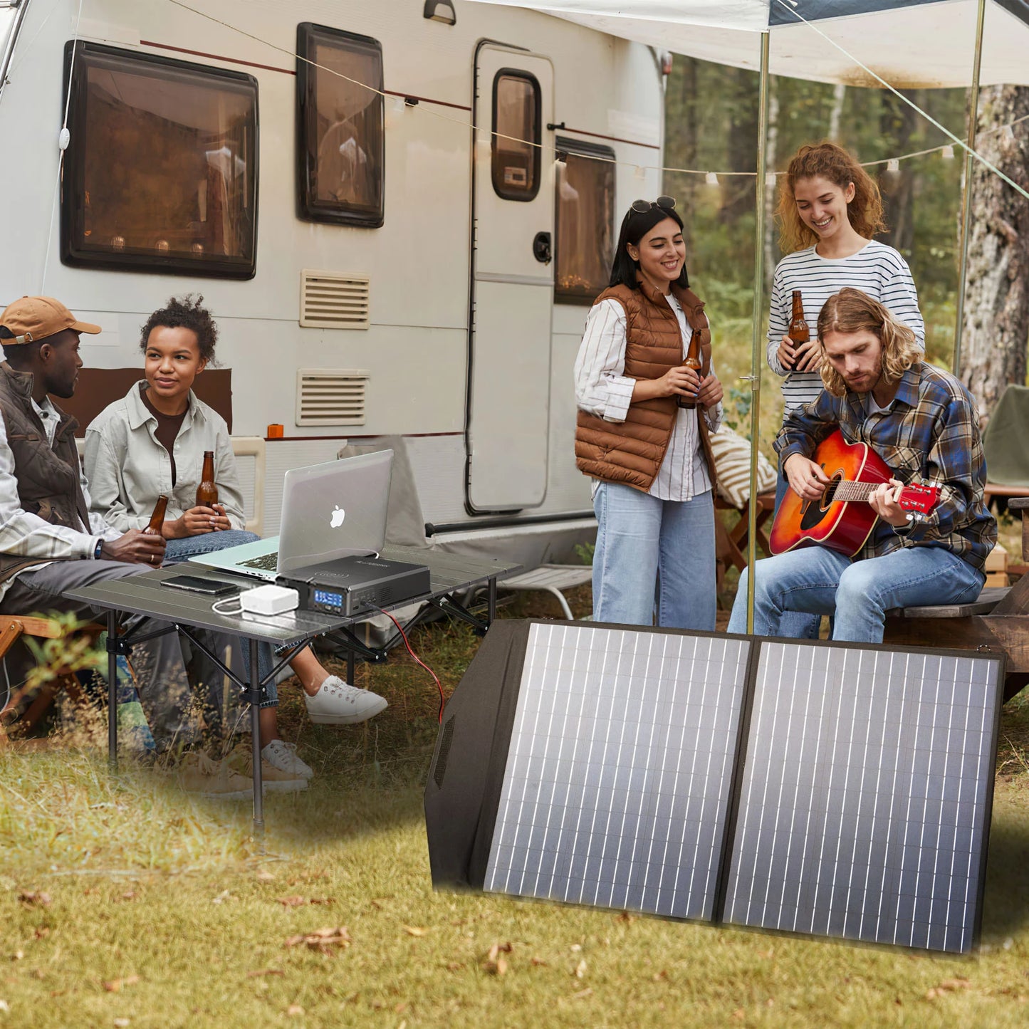 ALLPOWERS Solar Power Bank 154Wh 41600mAh Portable Power Station 200W