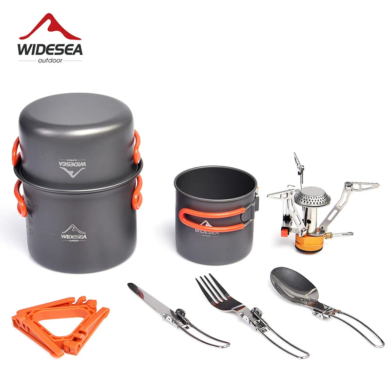 Widesea Camping Cookware Set Portable Outdoor Tableware Kit