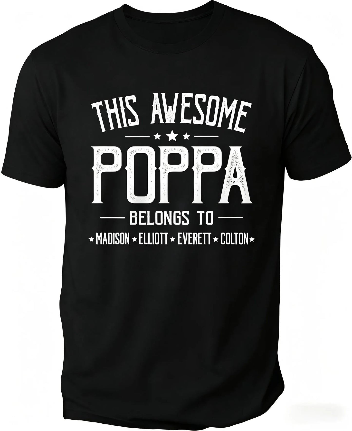 Personalized Grandpa Shirt With Grandkids Names