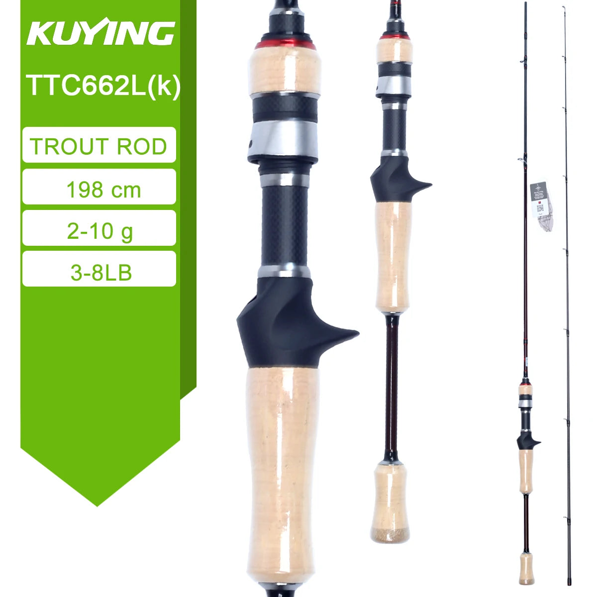 Kuying Teton Spinning Casting Rod for Lure Fishing BFS Pole