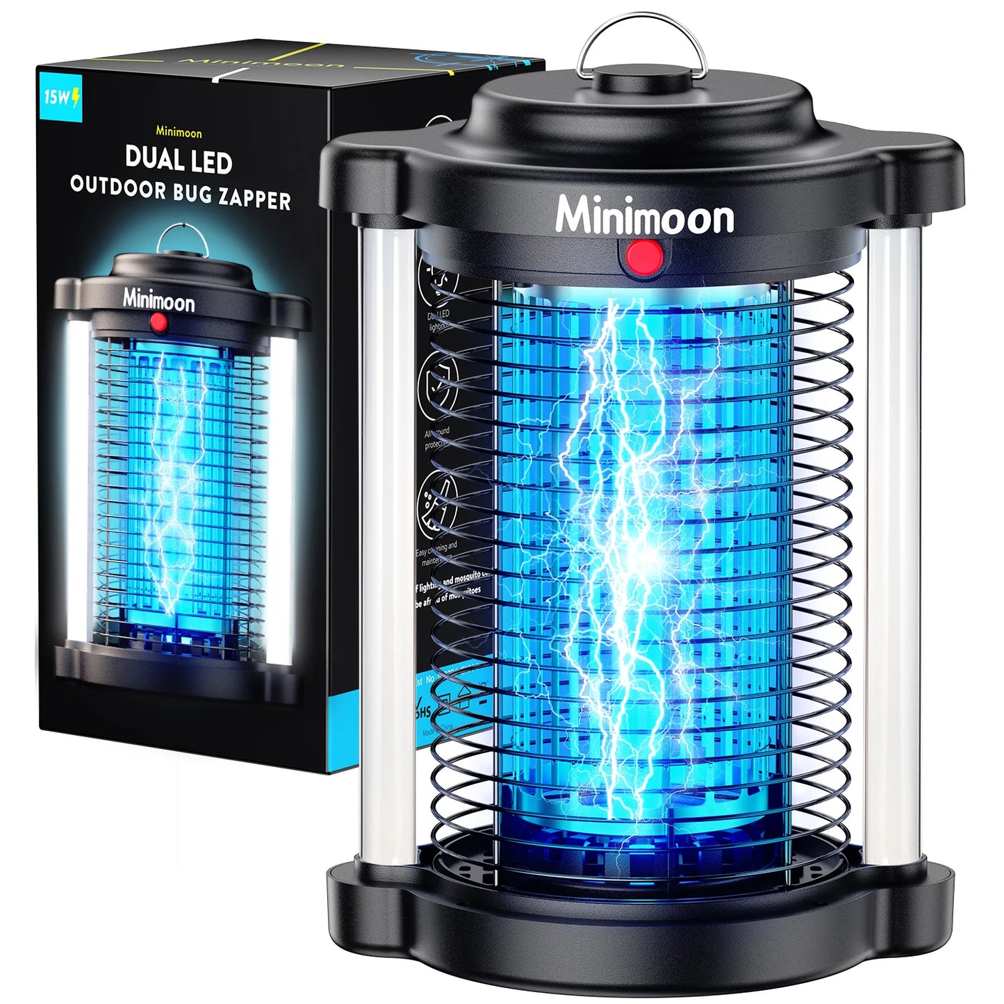 Outdoor Bug Zapper With LED Lights And 4200V Electric Trap