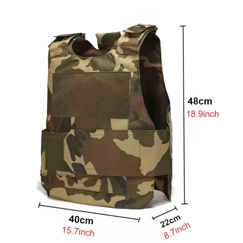 SMHXIANGQIANJIN Tactical Vest Carrier Armor Multi Functional CP