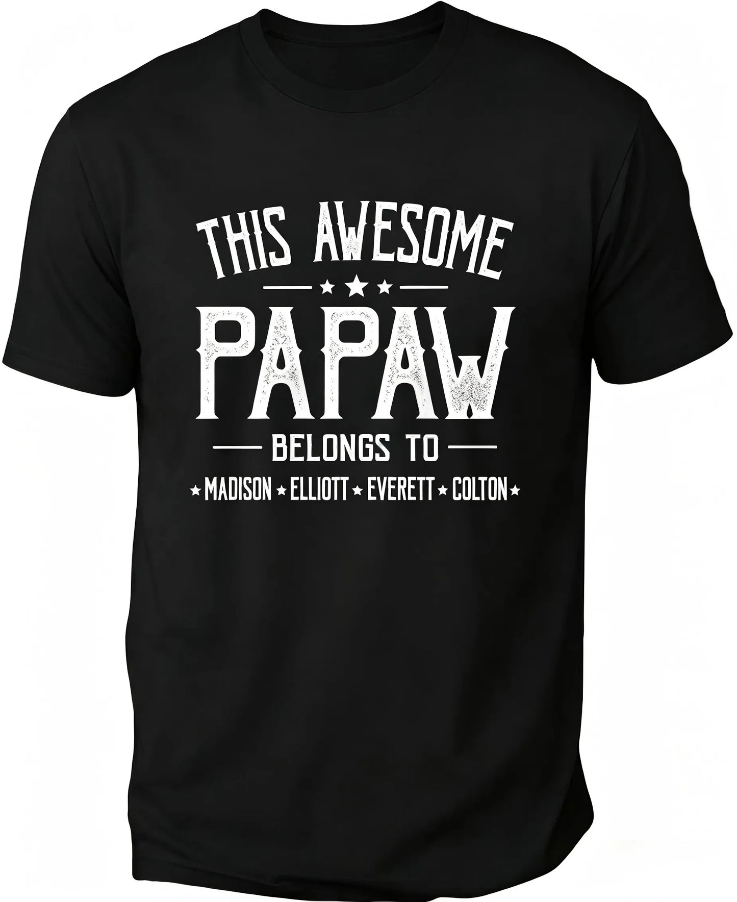 Personalized Grandpa Shirt With Grandkids Names