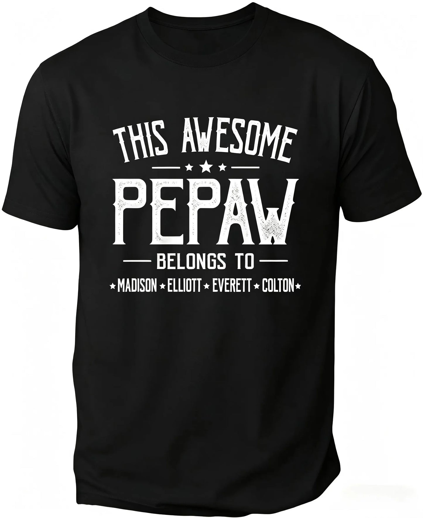 Personalized Grandpa Shirt With Grandkids Names
