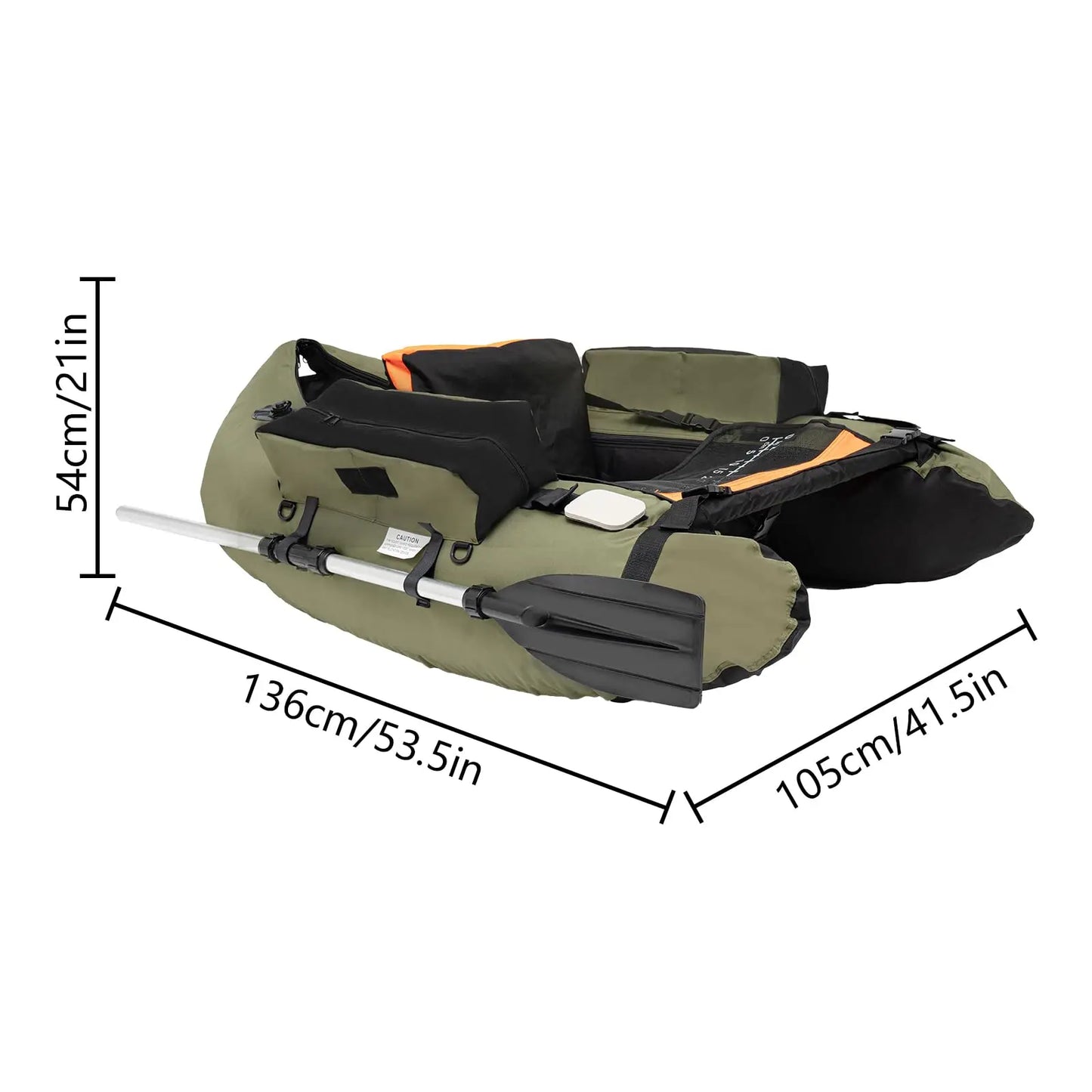 Inflatable Fishing Float Tube U-Shaped Raft With Pump And Accessories