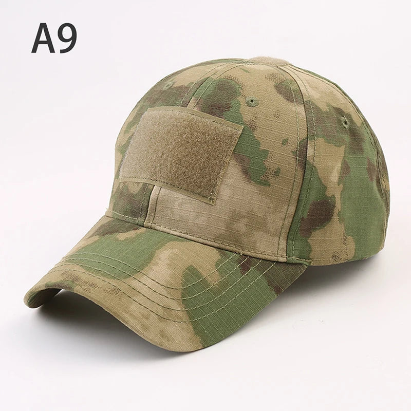 Camouflage Tactical Paintball Cap With Adjustable Snapback