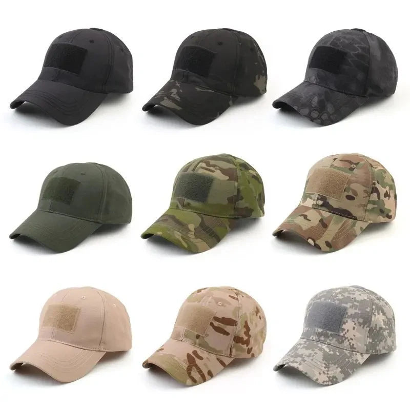 Camouflage Tactical Paintball Cap With Adjustable Snapback