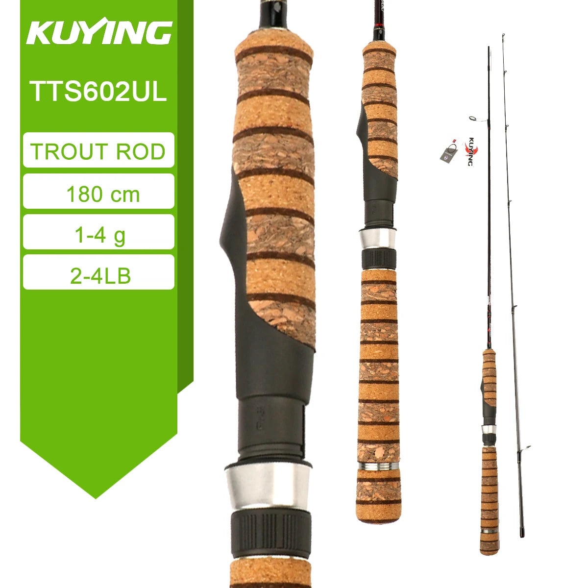 Kuying Teton Spinning Casting Rod With Fuji Parts 0.8-8g 1-8lb