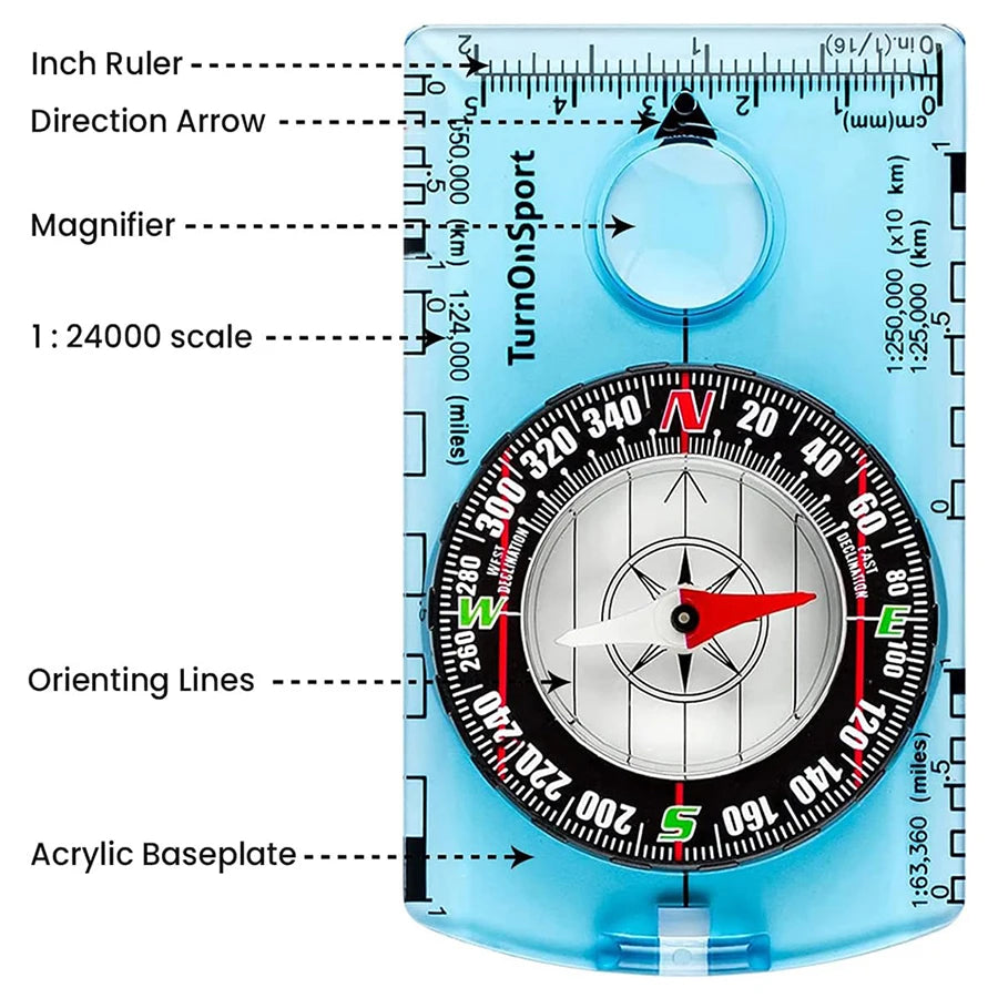 Waterproof Camping Compass For Outdoor Navigation And Map Reading Essential