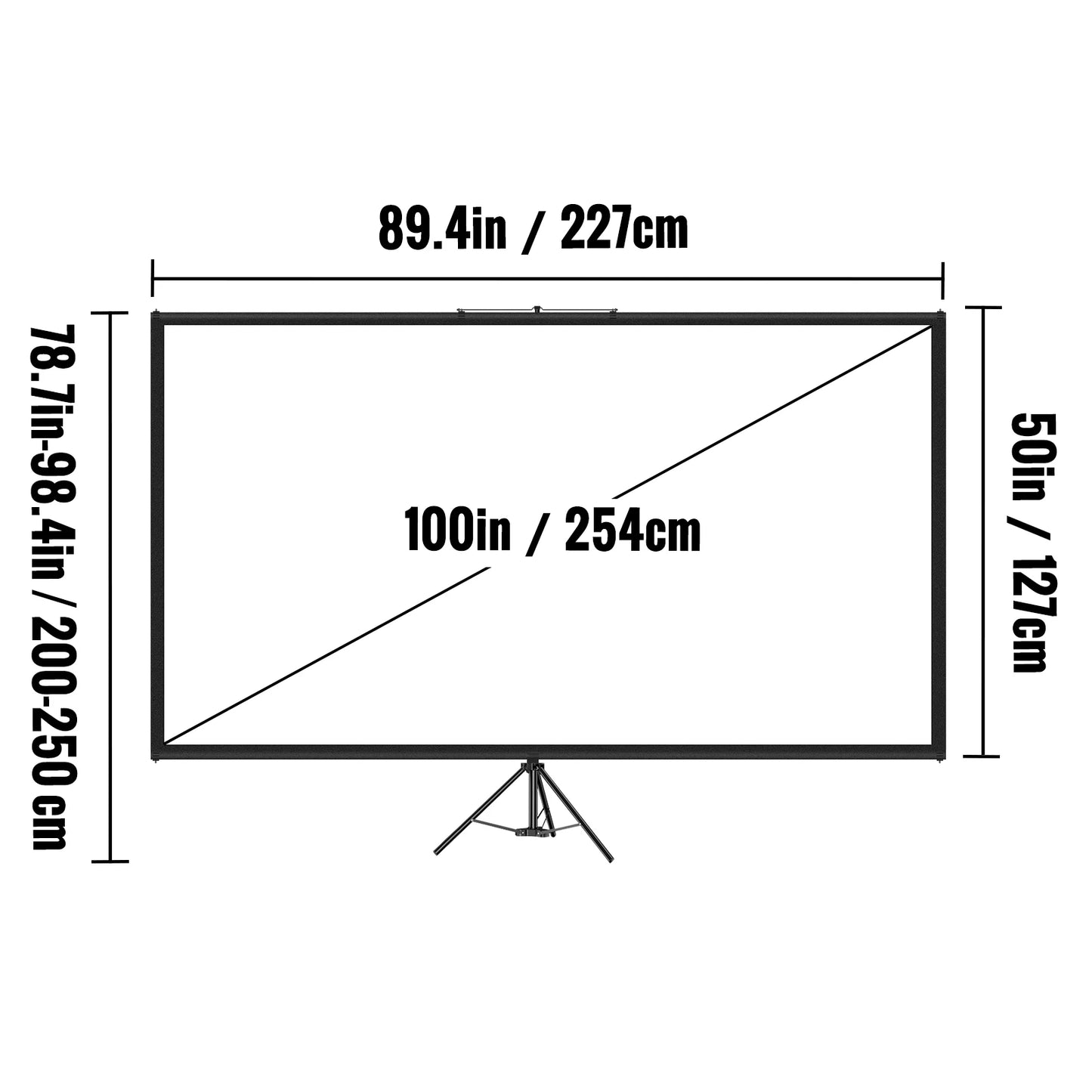 SucceBuy Tripod Projector Screen With Stand 4K HD Portable
