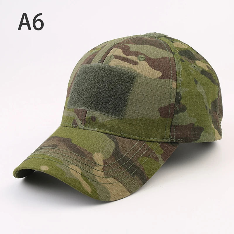Camouflage Tactical Paintball Cap With Adjustable Snapback