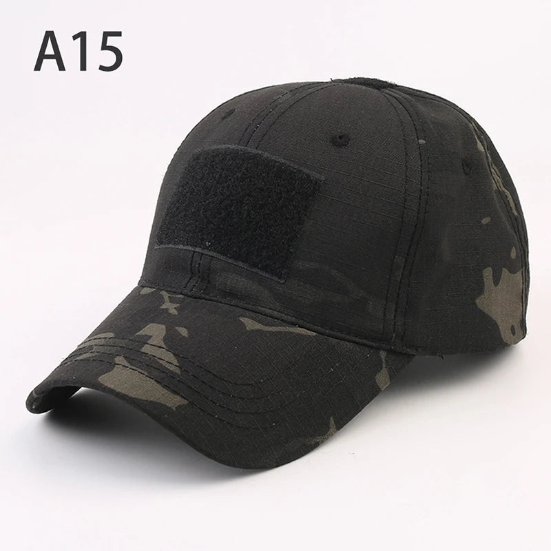 Camouflage Tactical Paintball Cap With Adjustable Snapback