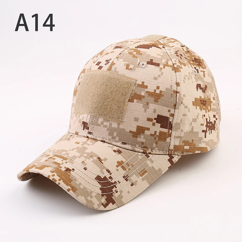 Camouflage Tactical Paintball Cap With Adjustable Snapback