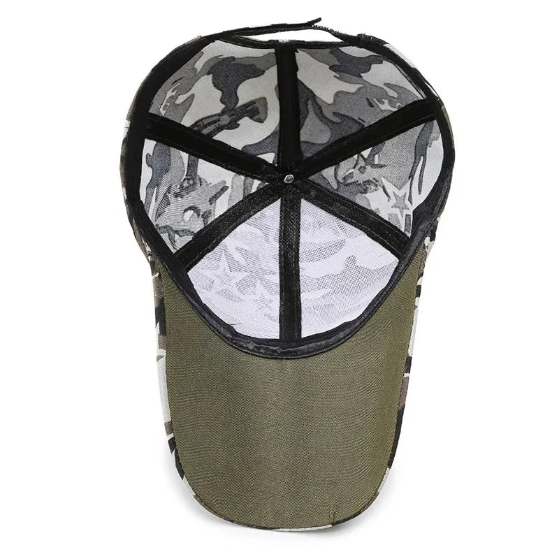 Camouflage Tactical Paintball Cap With Adjustable Snapback