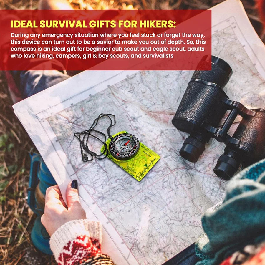 Waterproof Camping Compass For Outdoor Navigation And Map Reading Essential