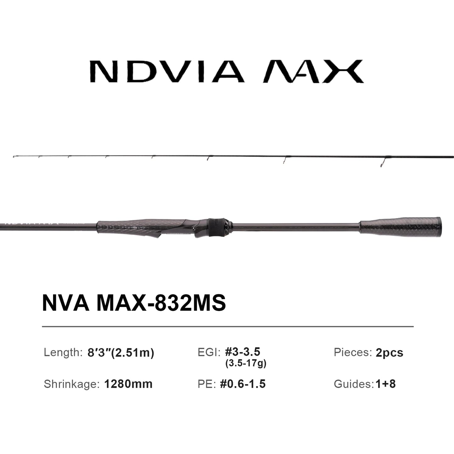 Pure-Lure NDVIA Max Ajing Eging Tubular Tip Fishing Rod