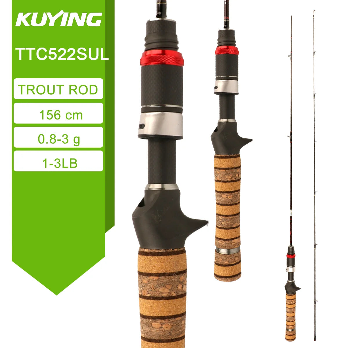 Kuying Teton Spinning Casting Rod for Lure Fishing BFS Pole