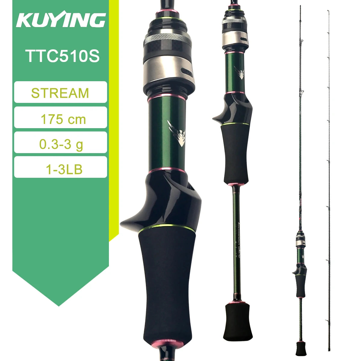 Kuying Teton Spinning Casting Rod With Fuji Parts Baitcaster