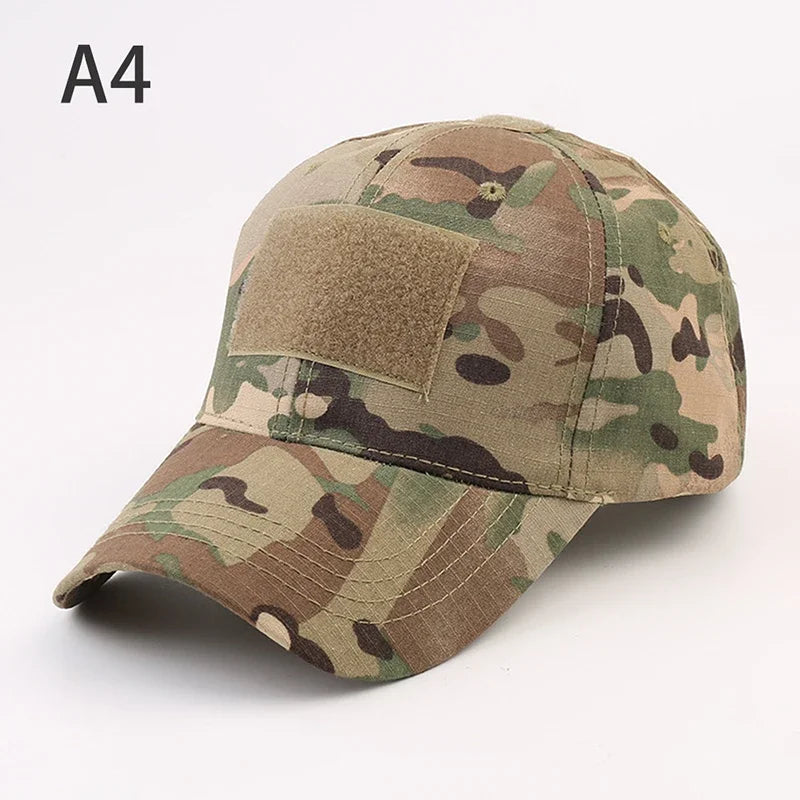 Camouflage Tactical Paintball Cap With Adjustable Snapback