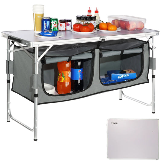 VEVOR Camping Kitchen Table Quick Setup Folding Table