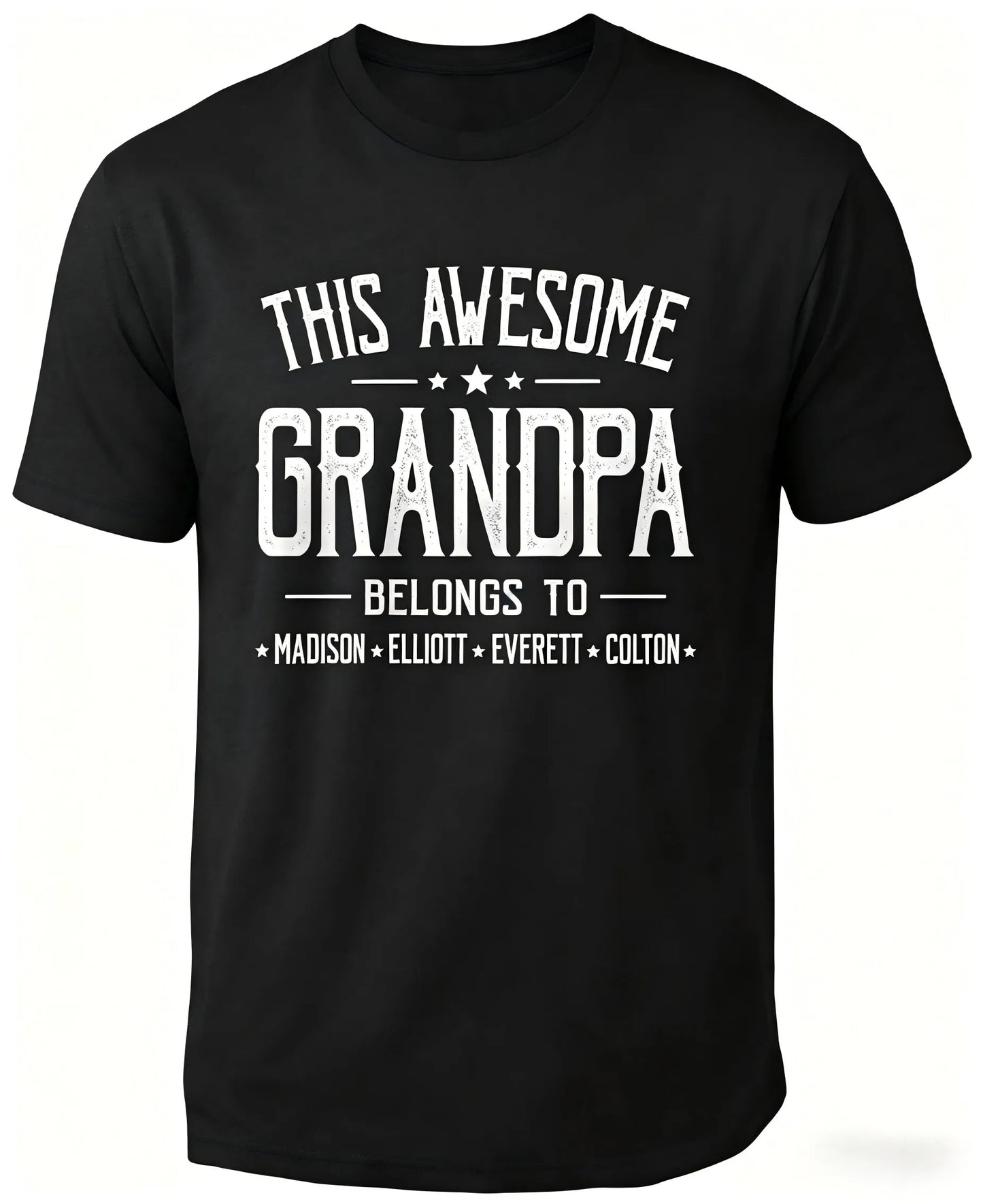 Personalized Grandpa Shirt With Grandkids Names