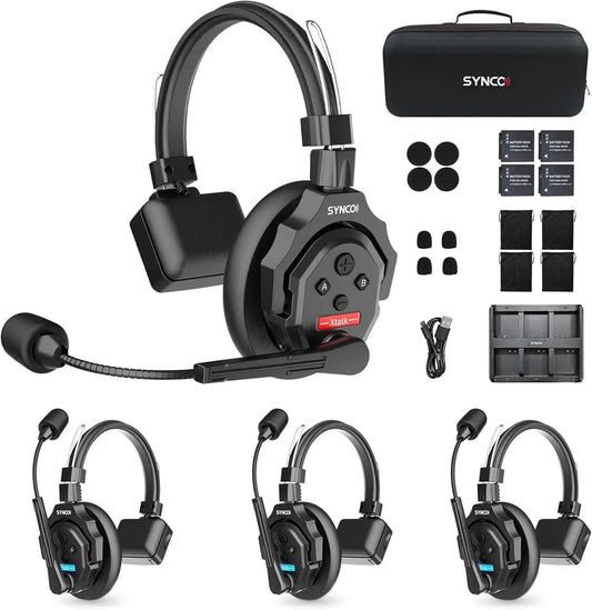 SYNCO XTALK Wireless Intercom Headset System for Two