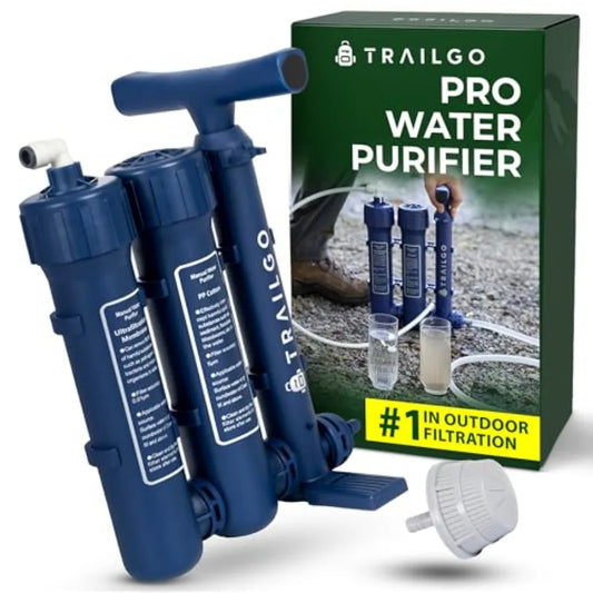 Pro Water Purifier Survival Hand Pump Filter System for Camping