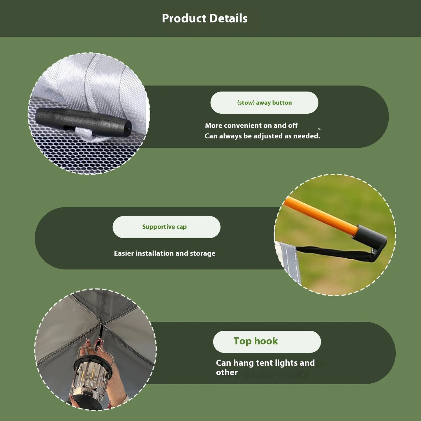 Pakicetus Auto Tent Quick Setup Sunshade All Weather Portable