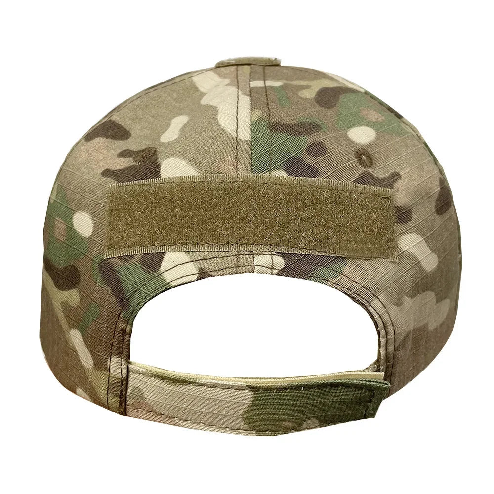 Camouflage Tactical Paintball Cap With Adjustable Snapback