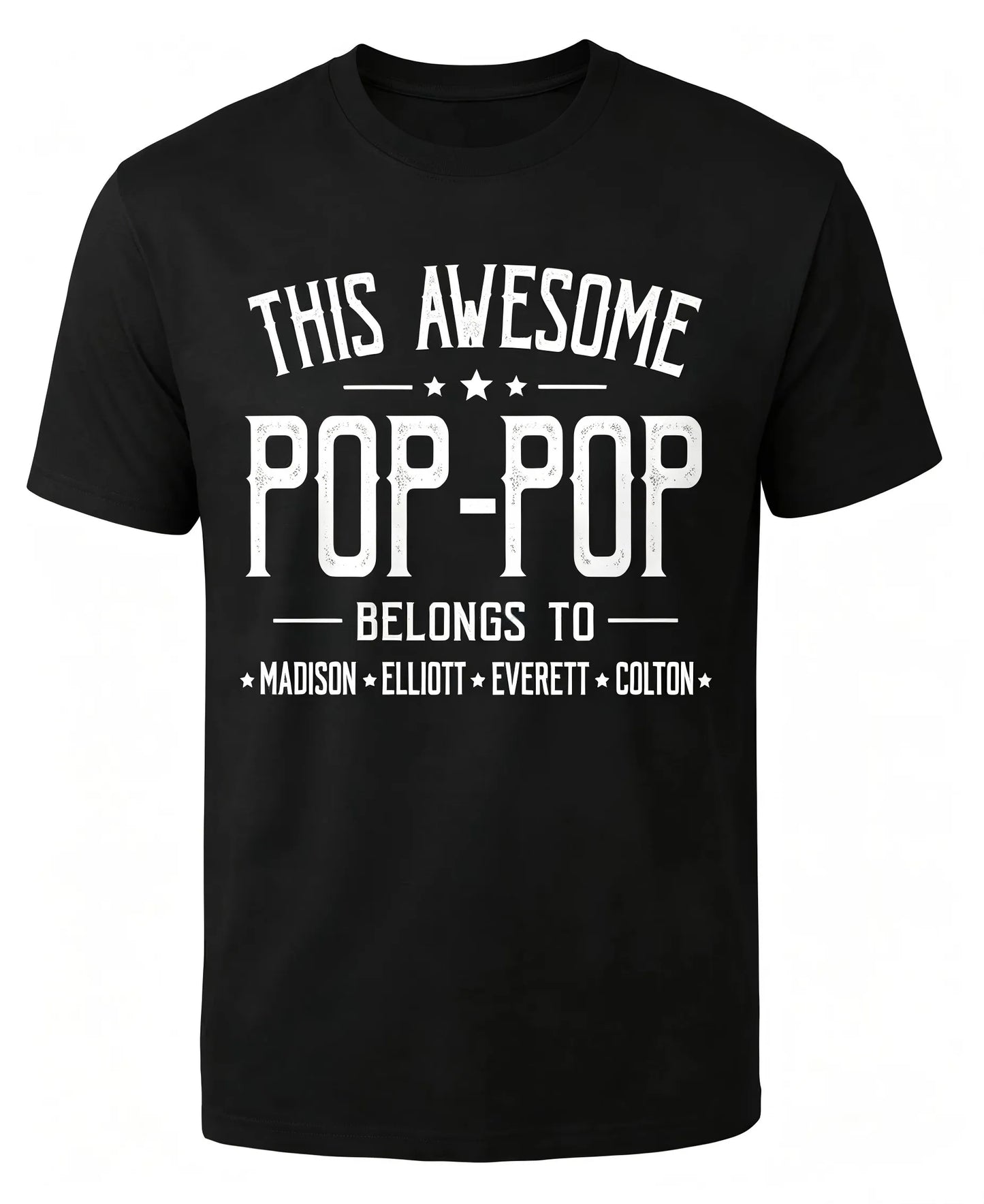 Personalized Grandpa Shirt With Grandkids Names