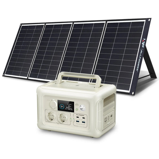 ALLPOWERS R600 Portable Power Station Pure Sine Wave 299Wh With Solar Panel