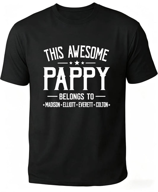Personalized Grandpa Shirt With Grandkids Names