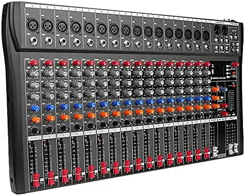 DEPUSHENG 6/8/12 Channel Professional Audio Mixer USB MP3 DJ Console