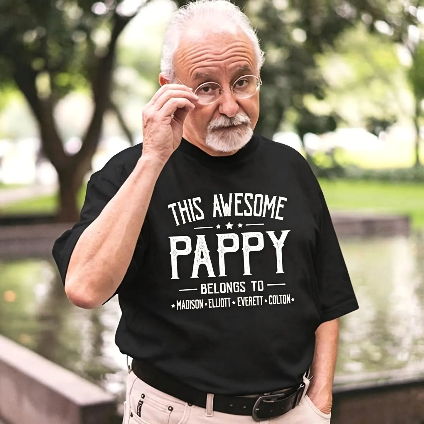 Personalized Grandpa Shirt With Grandkids Names