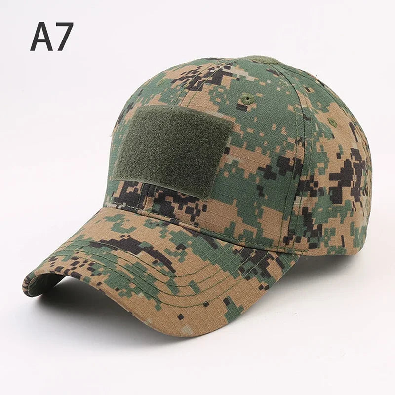 Camouflage Tactical Paintball Cap With Adjustable Snapback
