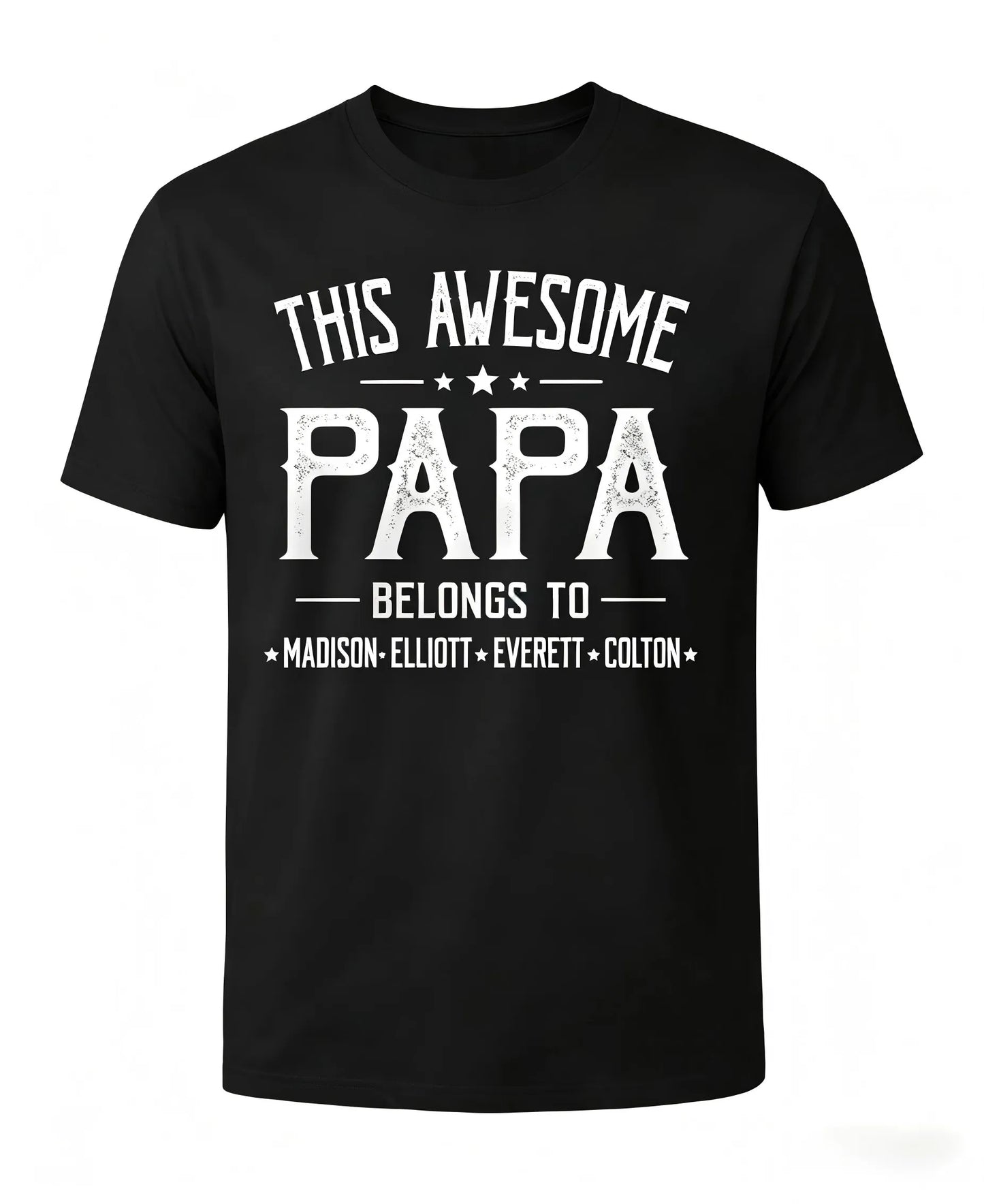 Personalized Grandpa Shirt With Grandkids Names