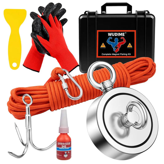 Magnet Fishing Kit 1725 Lbs Pulling Force Rope Included