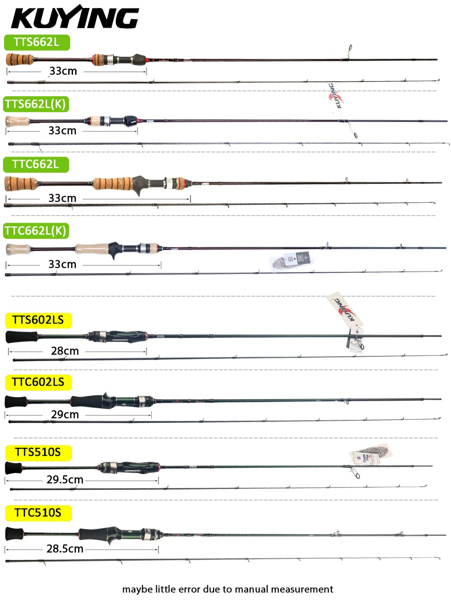 Kuying Teton Spinning Casting Rod for Lure Fishing BFS Pole
