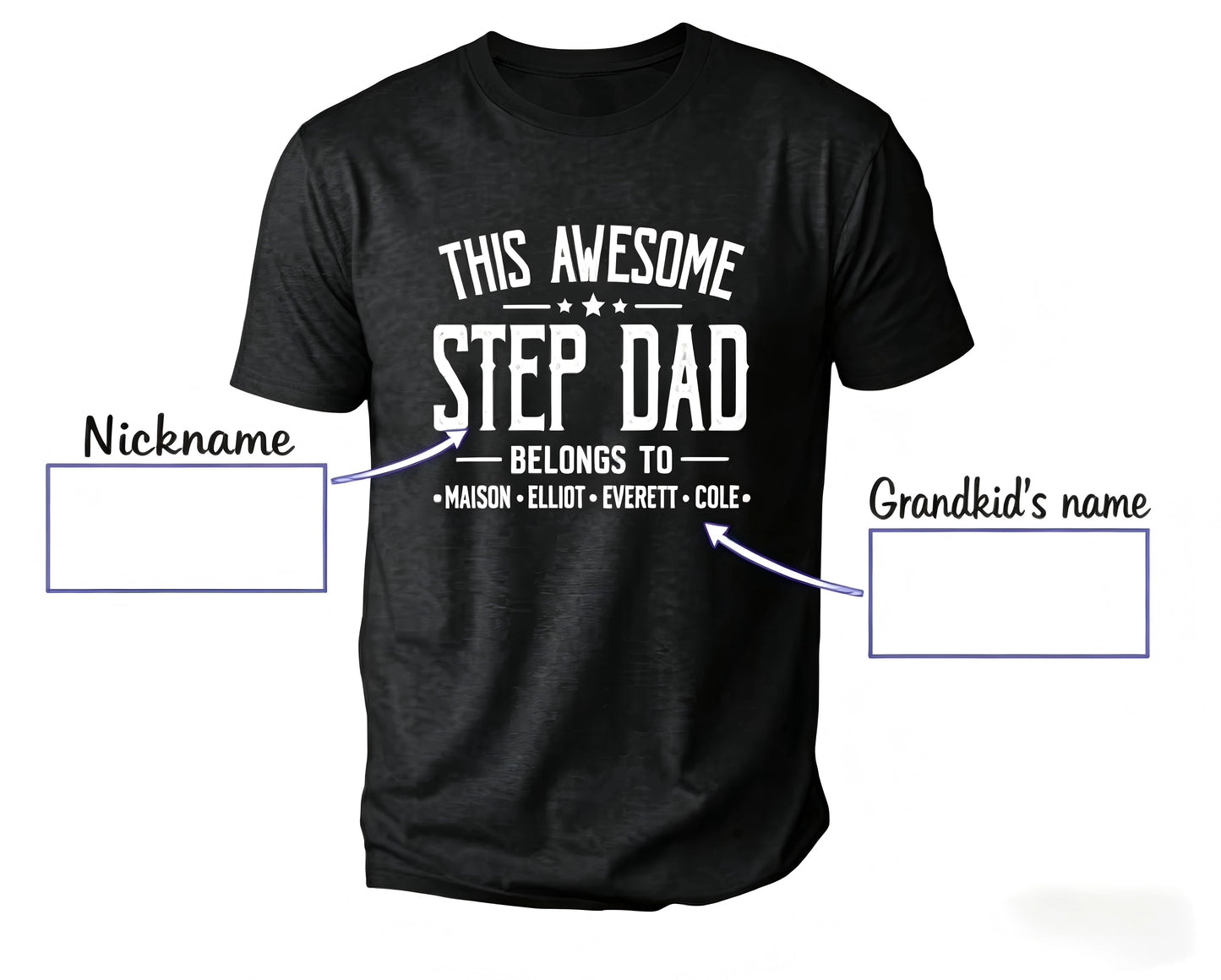 Personalized Grandpa Shirt With Grandkids Names