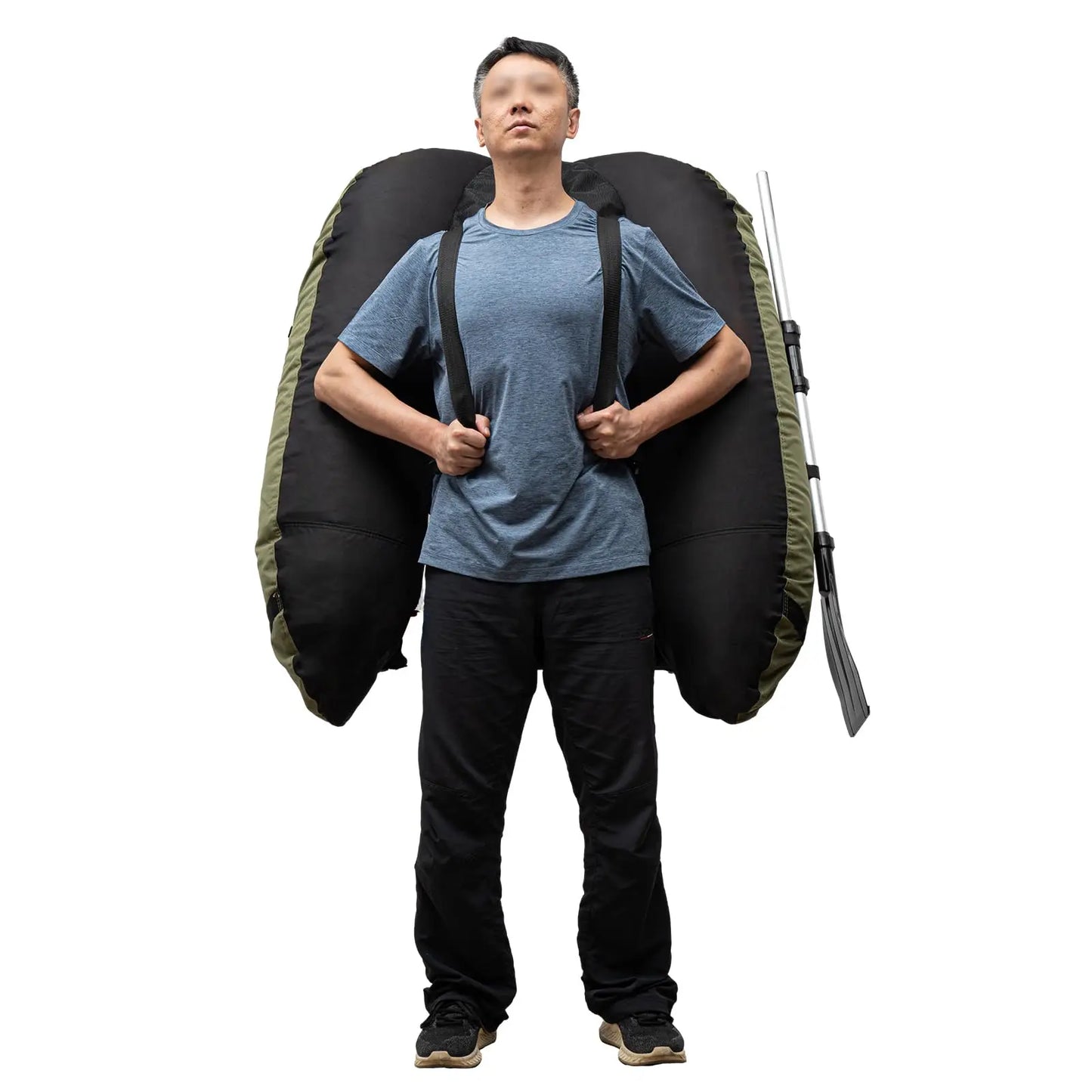 Inflatable Fishing Float Tube U-Shaped Raft With Pump And Accessories
