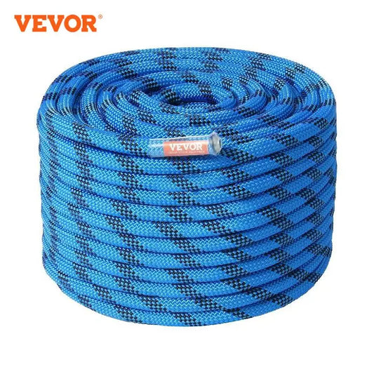 VEVOR Static Climbing Rope 30kN Breaking Strength Steel Snap Hooks